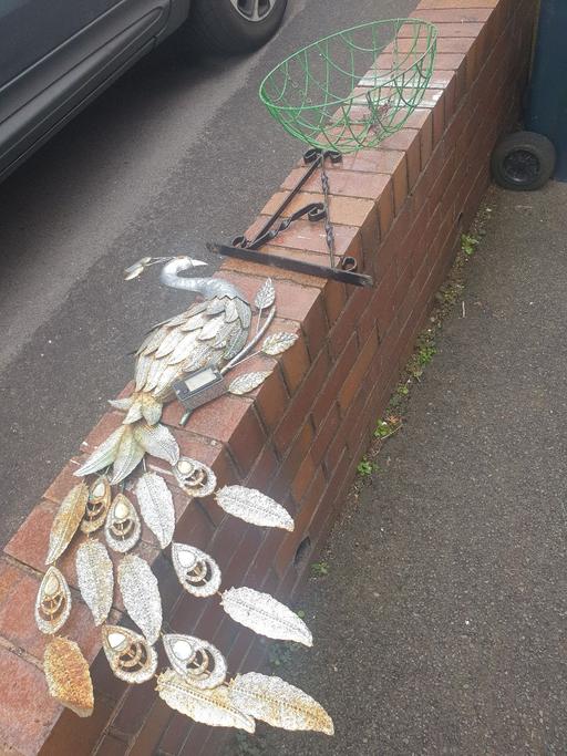 Buy & Sell Pensnett Dudley - Photos for Metal Peacock Ornament, Hanging Basket & Hook