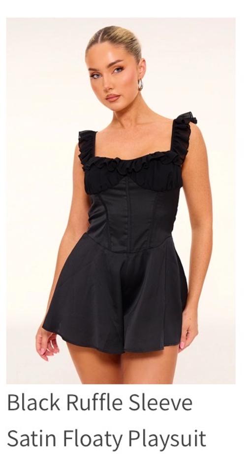 Buy & Sell Lingley Mere Business Park Warrington - Photos for Black satin Plt playsuit