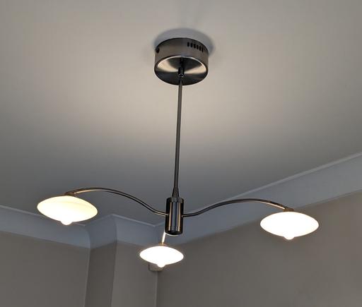 Buy & Sell Essington Wolverhampton - Photos for Satin Silver Light Fitting - Adjustable Drop