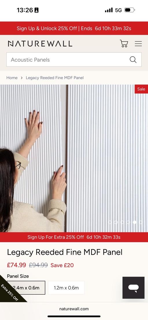 Buy & Sell South Kensington South West London - Photos for Nature wall reeded fine MDF panel