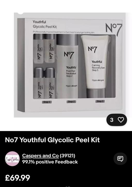 Buy & Sell Saint Mary Cray Bromley - Photos for No 7 Youthful Glycolic Peel Kit,Skin Care Set