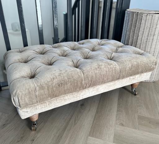 Buy & Sell Polesworth North Warwickshire - Photos for Large Buttoned Footstool Champagne