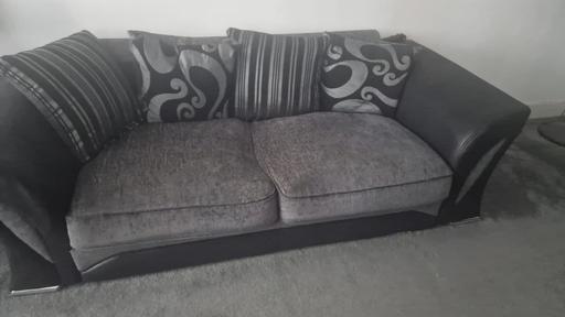 Buy & Sell East Ham East London - Photos for grey and black sofa 2 seater