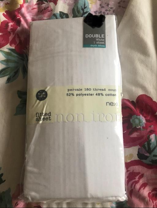 Buy & Sell East India East London - Photos for Next Double white fitted sheet