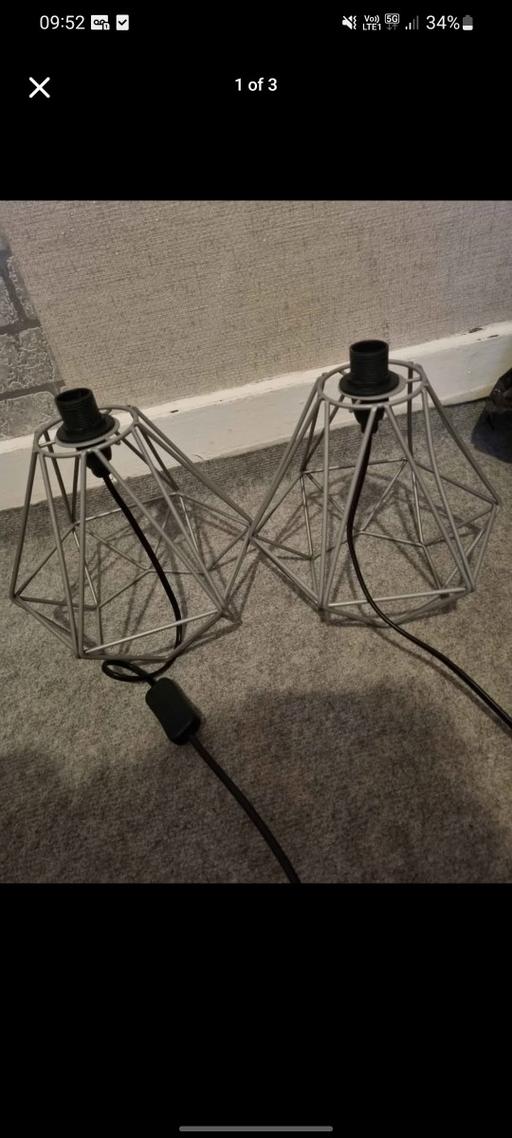 Buy & Sell East Ham East London - Photos for 2 Lamps no bulb included