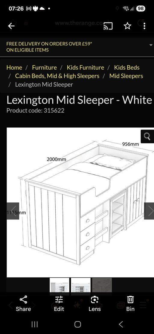 Buy & Sell Oulton East Suffolk - Photos for Lexington Mid Sleeper