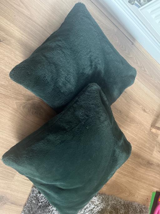 Buy & Sell Conisbrough Doncaster - Photos for Immaculate forest green pair cushions