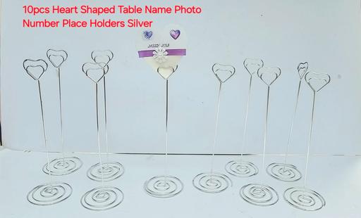 Buy & Sell Heath Hayes Cannock Chase - Photos for 10pc Silver Heart Table Name Holders