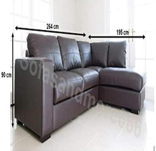 Buy & Sell Earls Court South West London - Photos for L shaped Brown Faux Leather Sofa