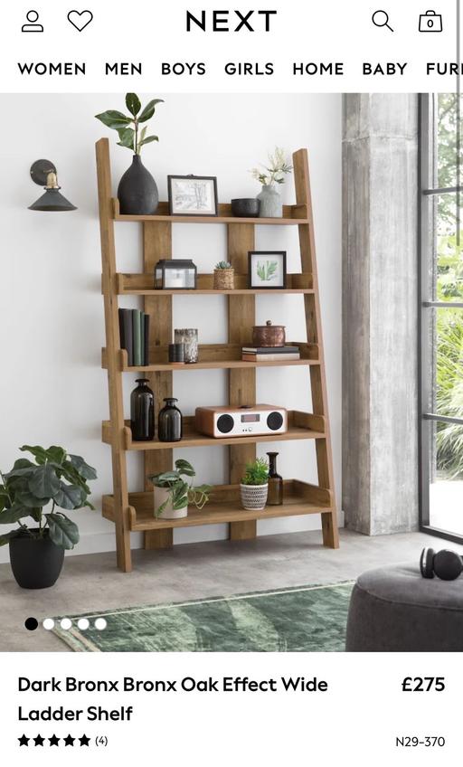 Buy & Sell Birmingham Birmingham - Photos for NEXT Dark Brown Bronx Oak Effect Wide Shelf