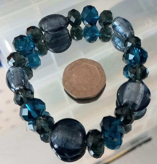 Buy & Sell Thatto Heath Saint Helens - Photos for Heavy teal & sapphire glass crystal bracelet