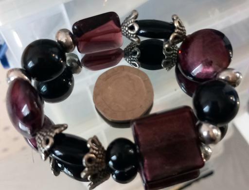 Buy & Sell Thatto Heath Saint Helens - Photos for Heavy amythest glass bead bracelet