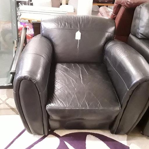Buy & Sell Saint Pauls Trading Estate Tameside - Photos for Black real leather armchair