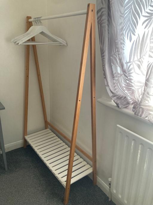 Buy & Sell Furzton Milton Keynes - Photos for Wooden clothes rail with shelf