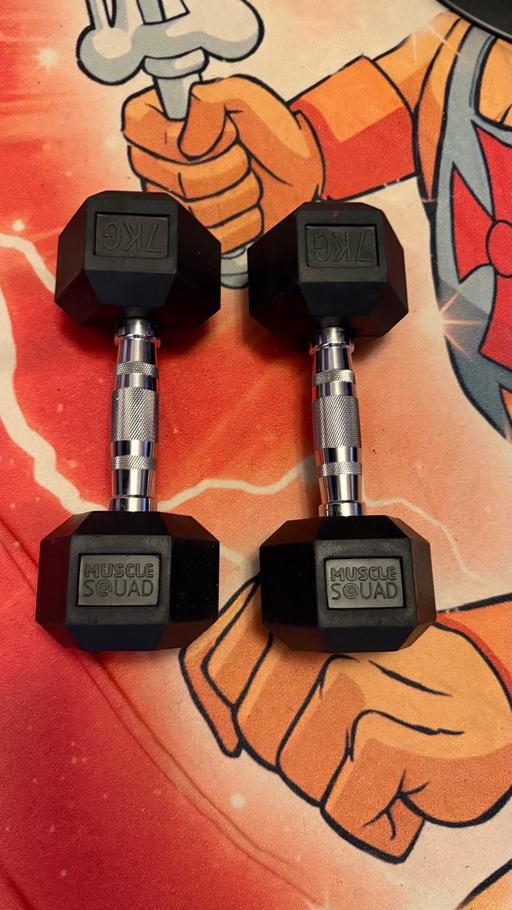 Buy & Sell Essington Wolverhampton - Photos for Muscle squad 2 X 7kg dumbbells