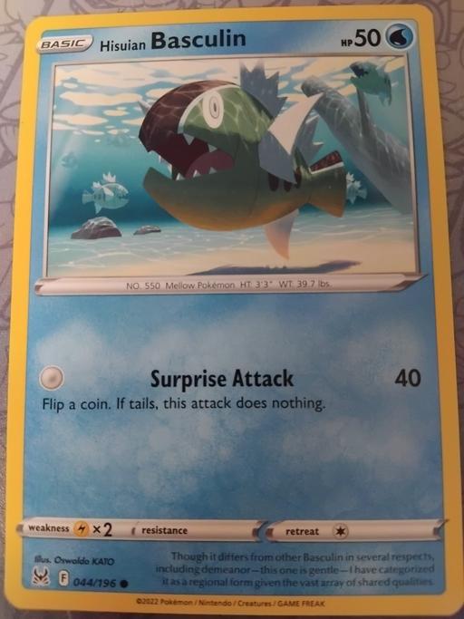 Buy & Sell Peckham South East London - Photos for Pokemon hisuian Basculin 044/196