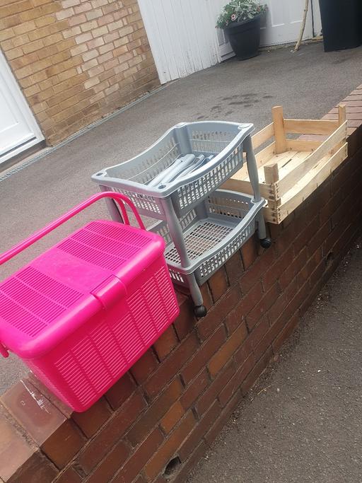 Buy & Sell Pensnett Dudley - Photos for Veg Baskets On Wheels, Pink Basket & Crate