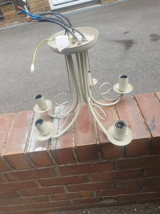 Buy & Sell Pensnett Dudley - Photos for Mottled Beige Coloured Chandelier, Good Con.