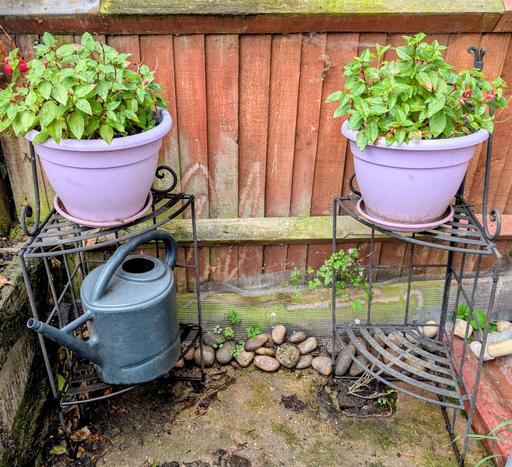 Buy & Sell Grove Park South East London - Photos for A Pair Wrought Iron Corner Plant Stands
