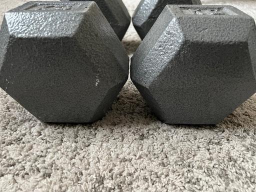 Buy & Sell Blackburn Blackburn with Darwen - Photos for 22.5kg Hex Dumbbells (Pair) – Cast Iron