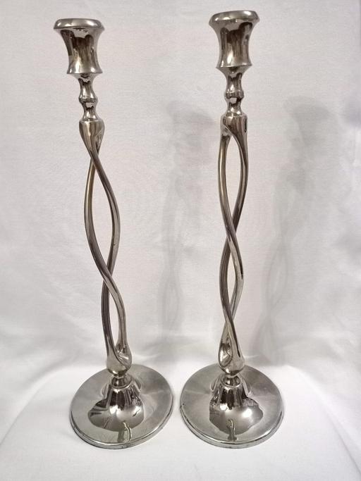 Buy & Sell Hall Green Birmingham - Photos for TALL METAL BARLEY TWIST STYLE CANDLESTICKS.