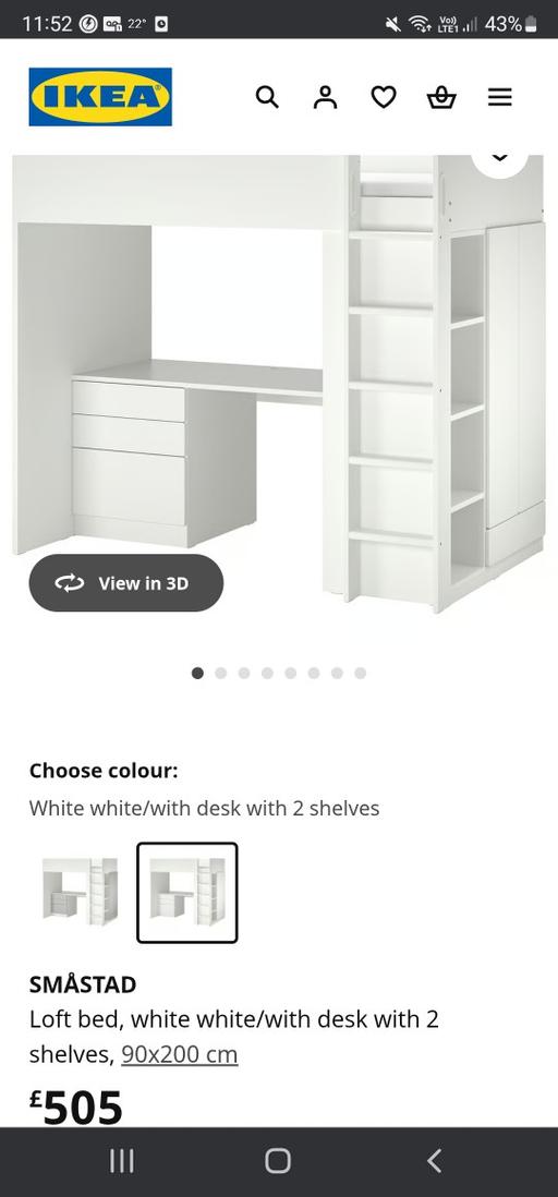 Buy & Sell Hampton-in-Arden Solihull - Photos for Loft Bed - Blue & White