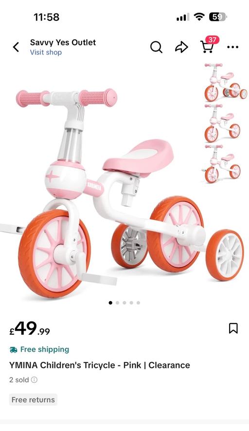Buy & Sell Birkenhead Wirral - Photos for Ymina children tricycle pink