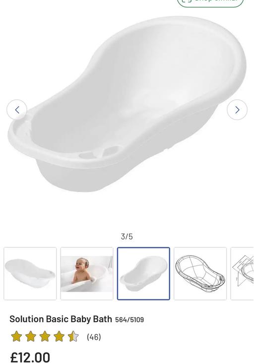 Buy & Sell Tower Hamlets East London - Photos for Basic white baby bathtub