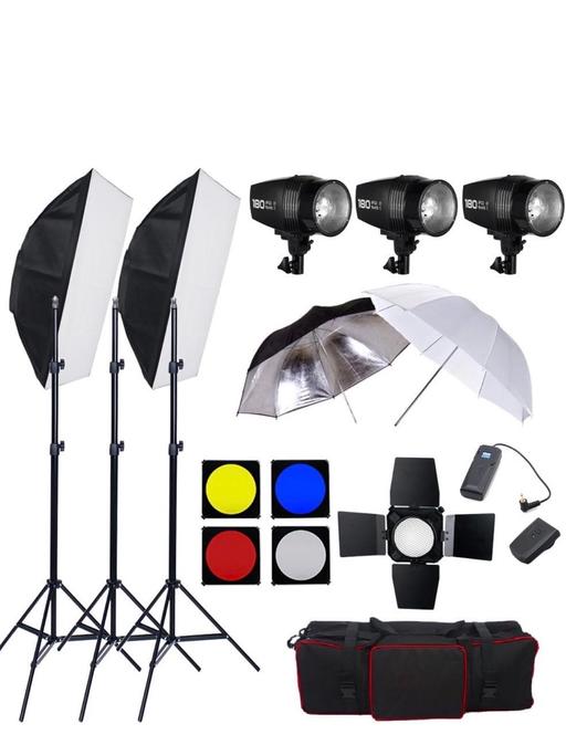 Buy & Sell Colyers South East London - Photos for 540w studio flash lighting set 3 x 180 watt