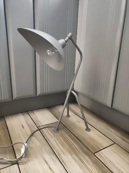 Buy & Sell Scholes Rotherham - Photos for Large grey table lamp & new LED bulb