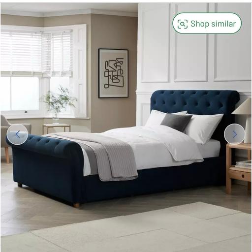 Buy & Sell Smethwick Sandwell - Photos for Kingsize Velvet Ottoman Bed Frame - Navy