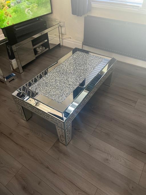 Buy & Sell Kirkburton Kirklees - Photos for Elegant mirrored coffee table with crystals.