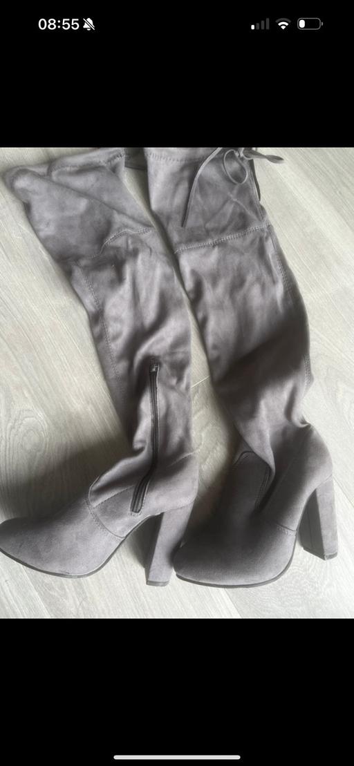 Buy & Sell Finningley Doncaster - Photos for Pretty little thing grey over the knee boots