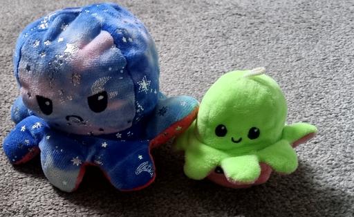 Buy & Sell Clayton West Kirklees - Photos for Happy/Sad Reversible Octupus Soft Toys