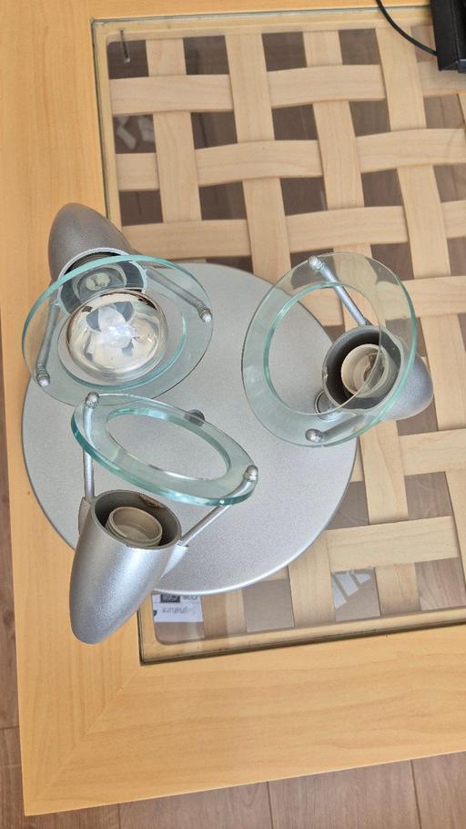 Buy & Sell Merton Park South West London - Photos for Silver spotlight ceiling light fitting - 3 b