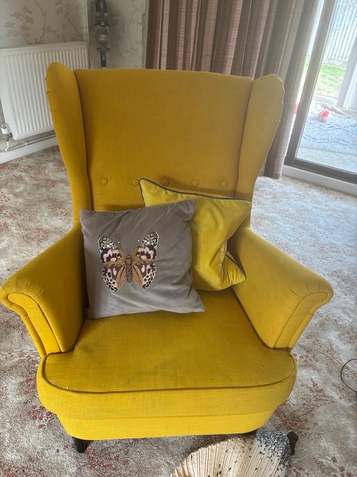 Buy & Sell Barrington South Cambridgeshire - Photos for Yellow high back chair