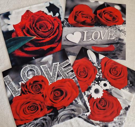 Buy & Sell Shard End Birmingham - Photos for New 4pcs roses pillow cushion 45x45cm