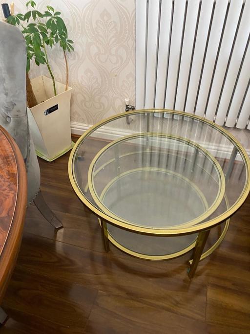 Buy & Sell Crumpsall Manchester - Photos for Stylish Gold and glass nesting coffee tables