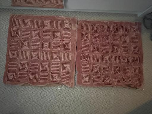 Buy & Sell Bradley Fold Bury - Photos for 2 x coral/terracotta cushion covers
