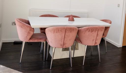 Buy & Sell Bilston Wolverhampton - Photos for Marble dining table/danetti chairs