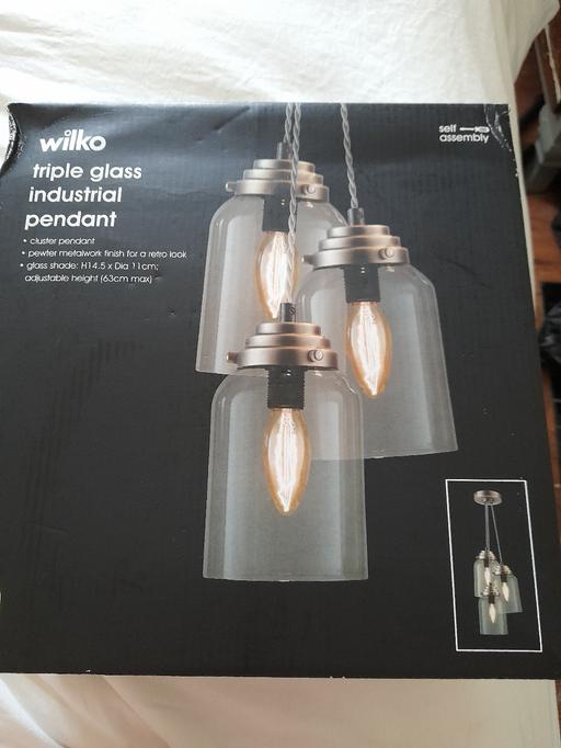 Buy & Sell Archway North London - Photos for Industrial triple glass pendant light