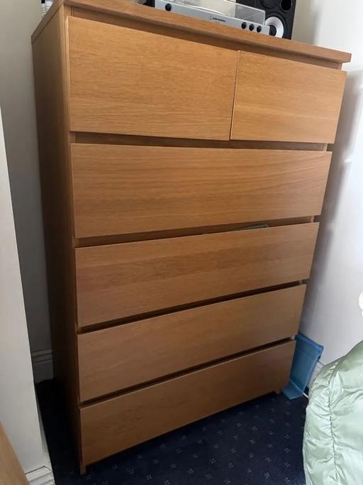 Buy & Sell Bethnal Green East London - Photos for MALM oak chest of 6 drawers