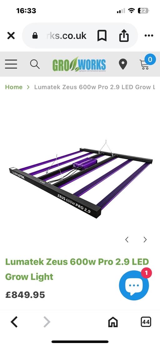 Buy & Sell Scunthorpe North Lincolnshire - Photos for 2x Lumatek ZEUS 600W Pro 2.9 LED