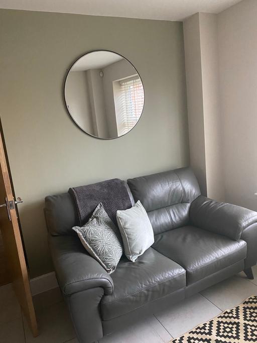 Buy & Sell Hagley Bromsgrove - Photos for Grey 2 seat leather sofa