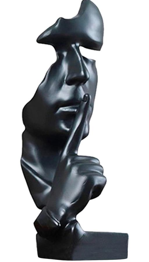 Buy & Sell Mickleover Derby - Photos for Black Abstract Silence is Gold Resin Thinker