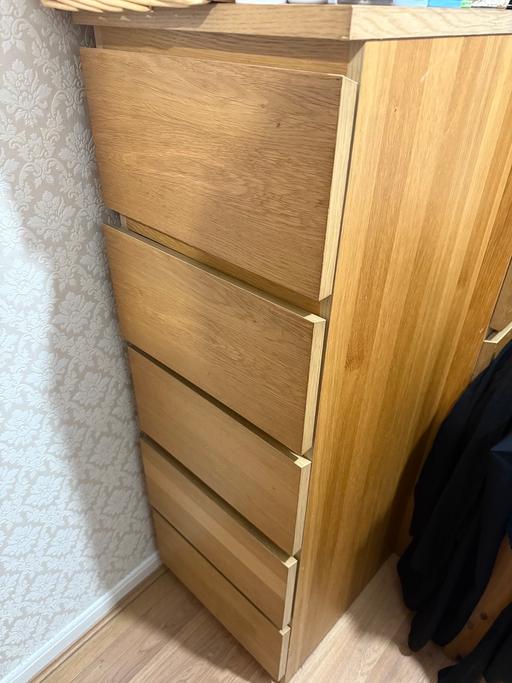 Buy & Sell Swiss Cottage North West London - Photos for Ikea tall wooden malm 5 draw