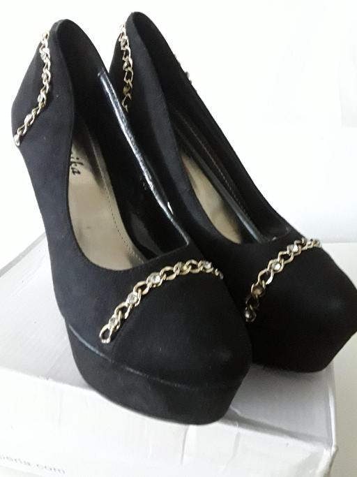 Buy & Sell Little Venice West London - Photos for LADIES BLACK TRENDY HIGH HEELS FAUX SUDE SHOE