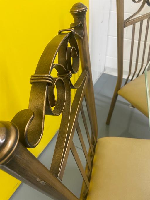 Buy & Sell Weoley Castle Birmingham - Photos for Glass wrought iron gold table x 4 chairs