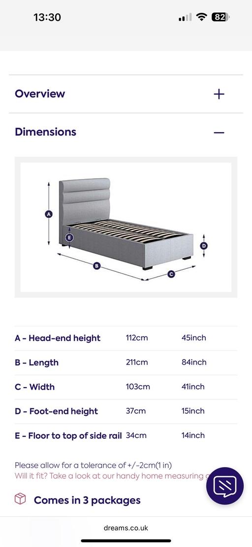 Buy & Sell Westcroft South Staffordshire - Photos for Single ottoman bed grey
