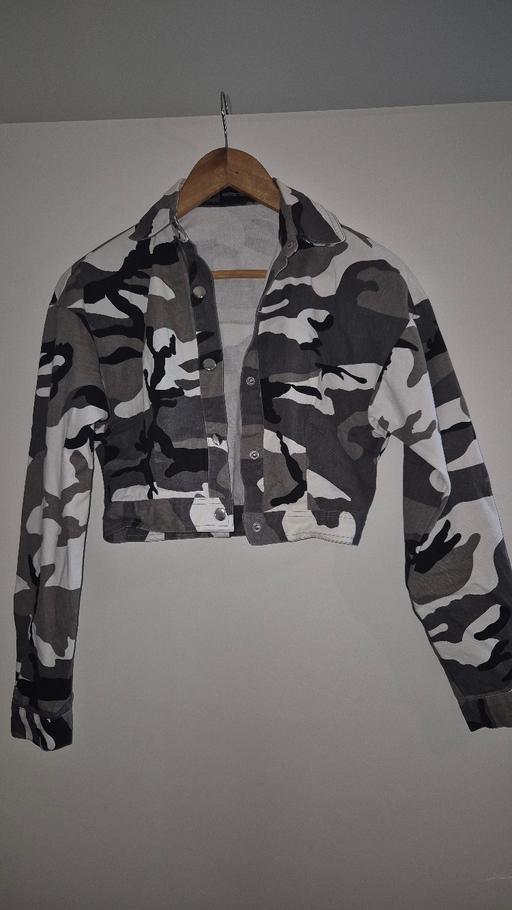 Buy & Sell - Photos for PLT Grey Camo / Army Print Crop Jacket